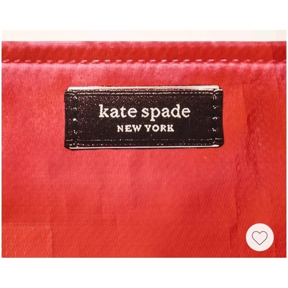 Kate Spade New York‎ Red White Clear Vinyl Tote Bag Beach Shopping